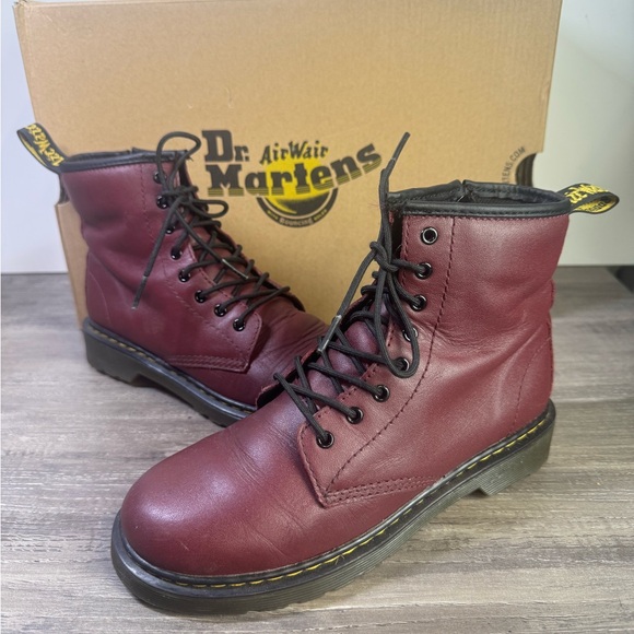 Dr. Martens Shoes - Dr. Martens 1460 J Cherry Leather Boots big kids 6/womens 6.5-7/EU37